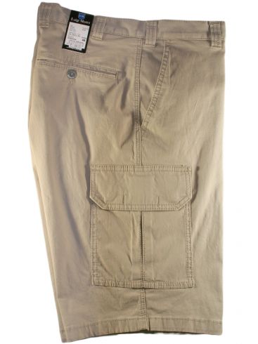 LUIGI MORINI Classic cargo shorts, classic fit, side pocket, beige ...