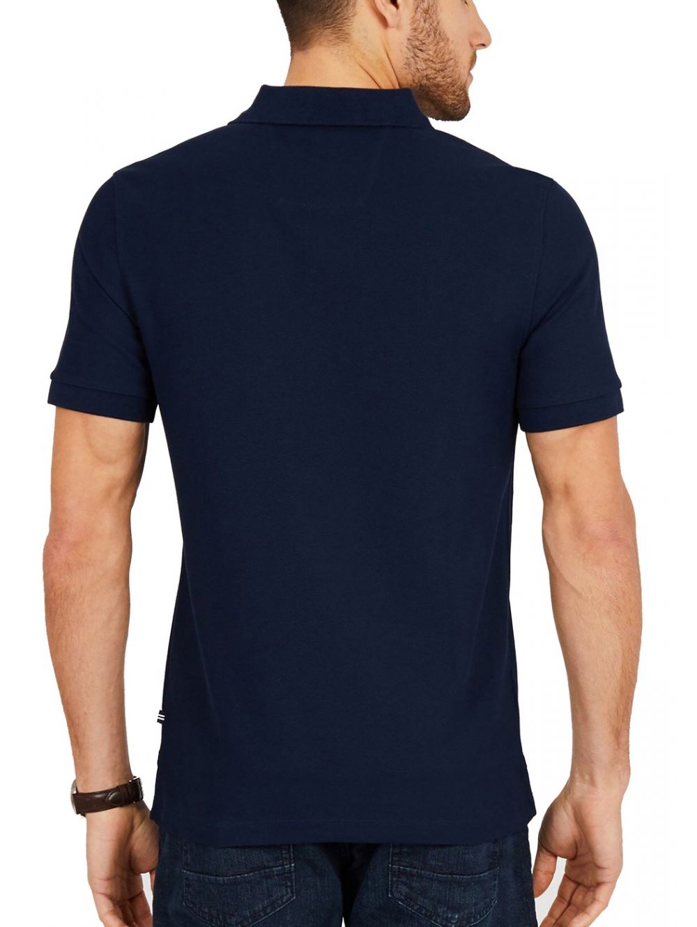 NAUTICA Men's blue navy short sleeve polo shirt K41050 4NV Navy. 