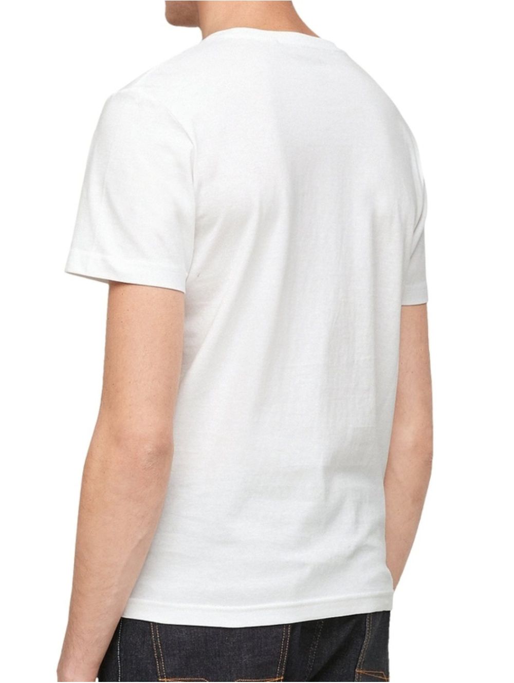 Men\'s white short-sleeved T-Shirt S.OLIVER 2057432-0100 White jersey
